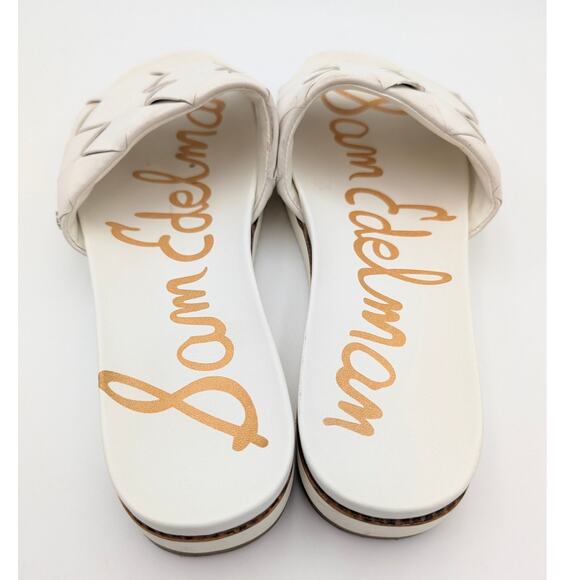 Sam Edelman Adaley Slide Sandal Women's Leather White Size US9M EU39 - Picture 5 of 11